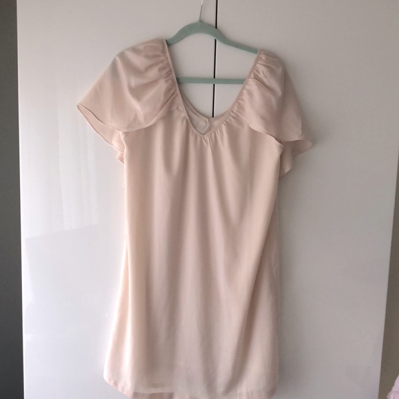 NWOT. Second Self Pale cream Flounce dress. - Picture 1 of 6